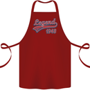 Legend Since 75th Birthday 1948 Cotton Apron 100% Organic Maroon