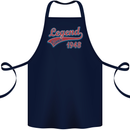 Legend Since 75th Birthday 1948 Cotton Apron 100% Organic Navy Blue
