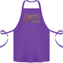 Legend Since 75th Birthday 1948 Cotton Apron 100% Organic Purple