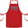 Legend Since 75th Birthday 1948 Cotton Apron 100% Organic Red