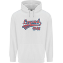 Legend Since 75th Birthday 1948 Mens 80% Cotton Hoodie White