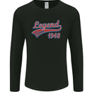 Legend Since 75th Birthday 1948 Mens Long Sleeve T-Shirt Black