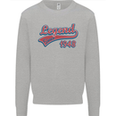 Legend Since 75th Birthday 1948 Mens Sweatshirt Jumper Sports Grey
