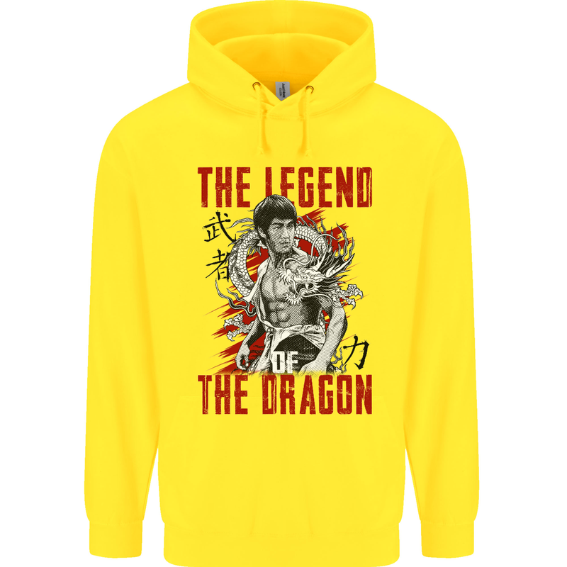 Legend of the Dragon MMA Martial Arts Movie Childrens Kids Hoodie Yellow