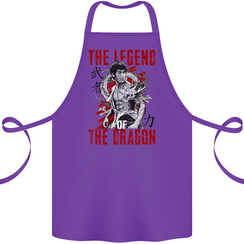 Legend of the Dragon MMA Martial Arts Movie Cotton Apron 100% Organic Purple
