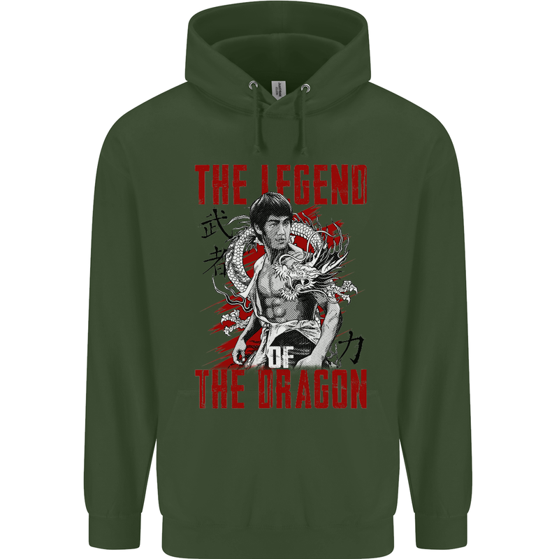 Legend of the Dragon MMA Martial Arts Movie Mens 80% Cotton Hoodie Forest Green