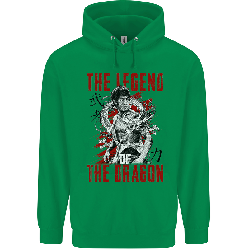 Legend of the Dragon MMA Martial Arts Movie Mens 80% Cotton Hoodie Irish Green