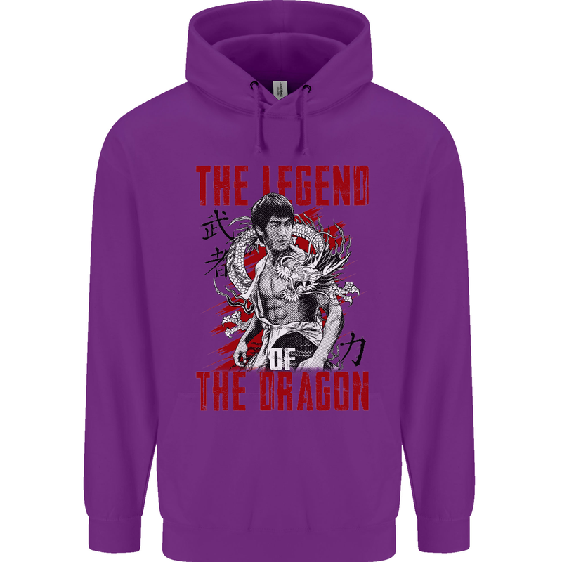 Legend of the Dragon MMA Martial Arts Movie Mens 80% Cotton Hoodie Purple