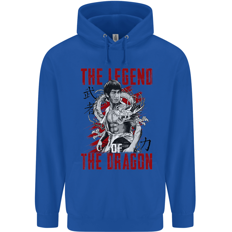 Legend of the Dragon MMA Martial Arts Movie Mens 80% Cotton Hoodie Royal Blue