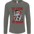 Legend of the Dragon MMA Martial Arts Movie Mens Long Sleeve T-Shirt Charcoal