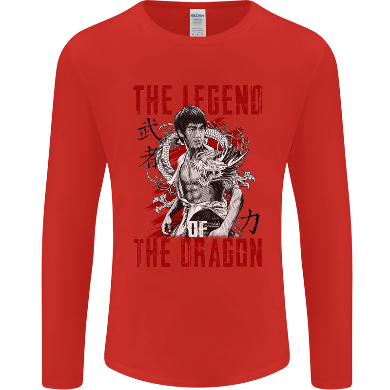 Legend of the Dragon MMA Martial Arts Movie Mens Long Sleeve T-Shirt Red