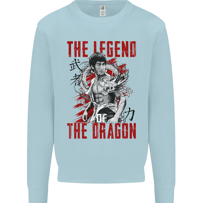 Legend of the Dragon MMA Martial Arts Movie Mens Sweatshirt Jumper Light Blue