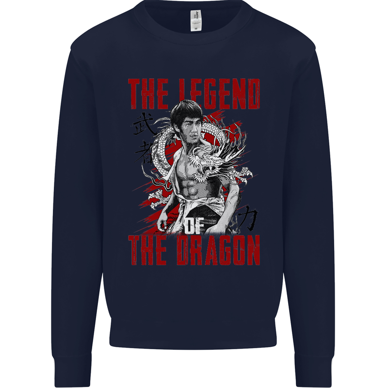 Legend of the Dragon MMA Martial Arts Movie Mens Sweatshirt Jumper Navy Blue