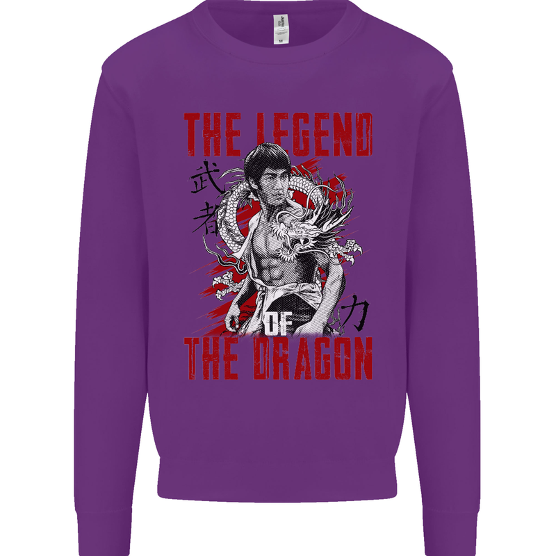 Legend of the Dragon MMA Martial Arts Movie Mens Sweatshirt Jumper Purple