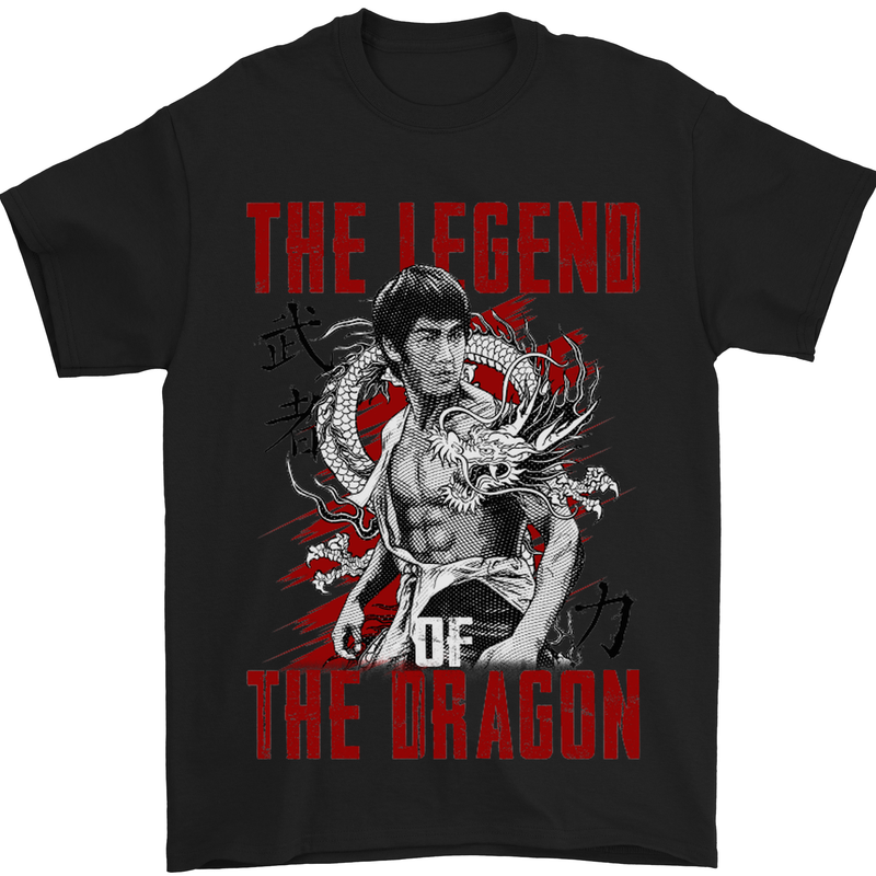 Legend of the Dragon MMA Martial Arts Movie Mens T-Shirt Cotton Gildan Black