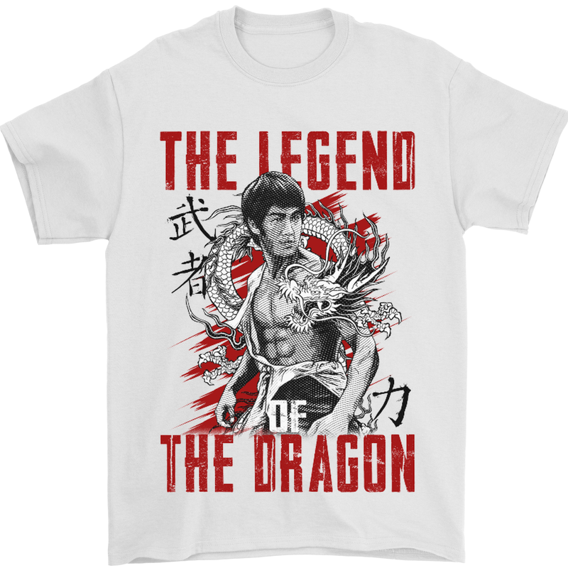 Legend of the Dragon MMA Martial Arts Movie Mens T-Shirt Cotton Gildan White