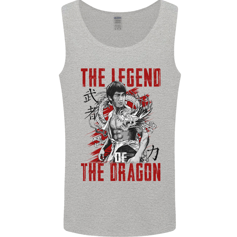 Legend of the Dragon MMA Martial Arts Movie Mens Vest Tank Top Sports Grey