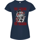 Legend of the Dragon MMA Martial Arts Movie Womens Petite Cut T-Shirt Navy Blue