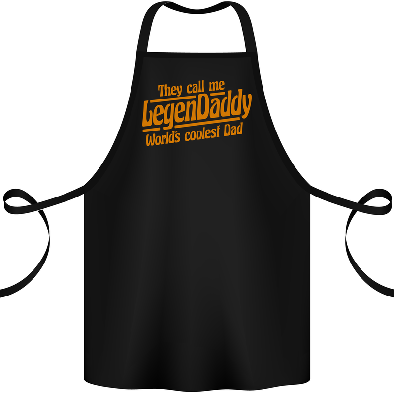Legendaddy Funny Father's Day Daddy Cotton Apron 100% Organic Black