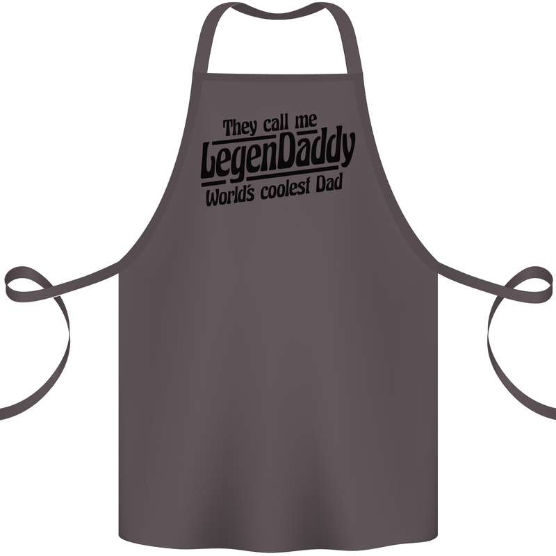 Legendaddy Funny Father's Day Daddy Cotton Apron 100% Organic Dark Grey