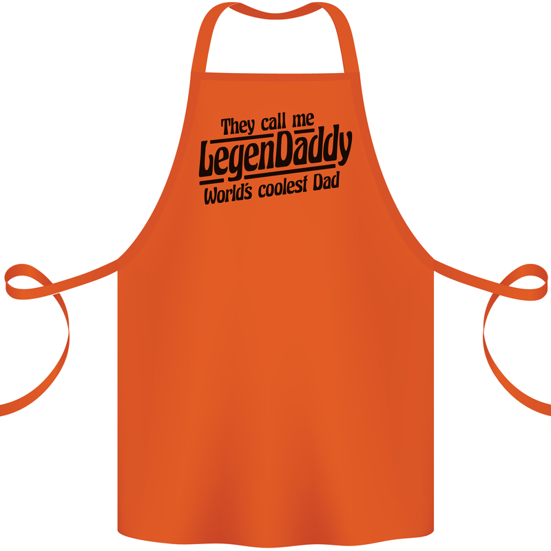 Legendaddy Funny Father's Day Daddy Cotton Apron 100% Organic Orange