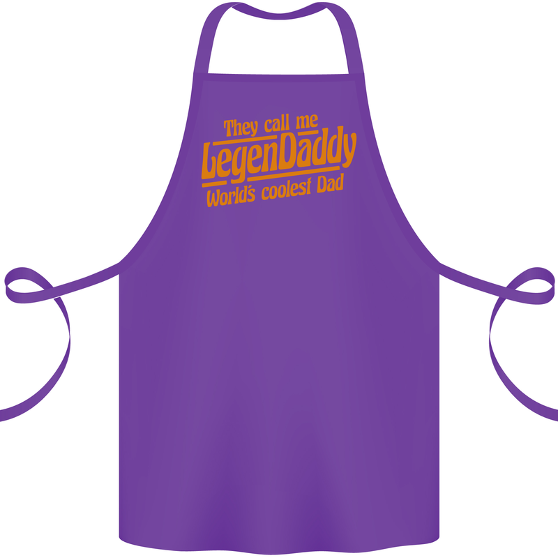 Legendaddy Funny Father's Day Daddy Cotton Apron 100% Organic Purple