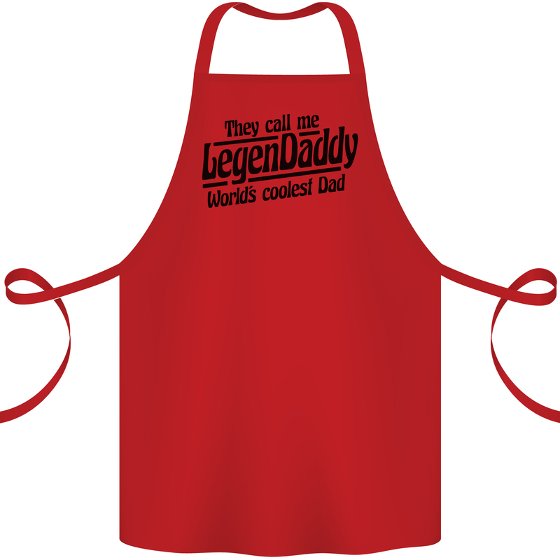 Legendaddy Funny Father's Day Daddy Cotton Apron 100% Organic Red
