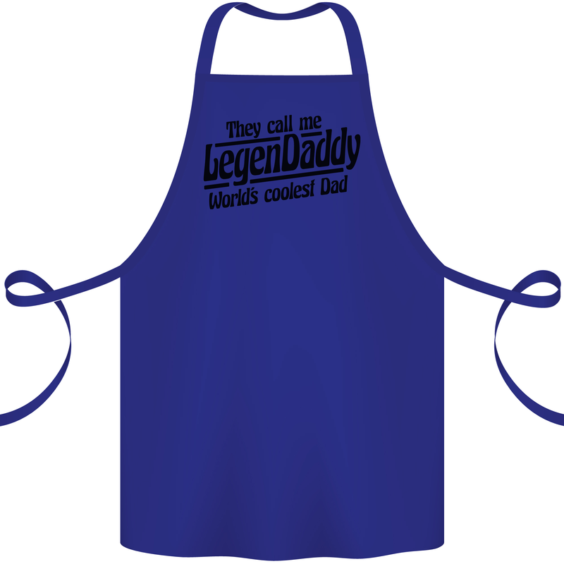 Legendaddy Funny Father's Day Daddy Cotton Apron 100% Organic Royal Blue
