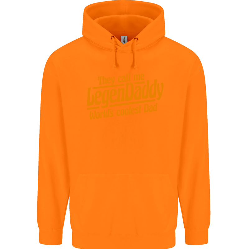 Legendaddy Funny Father's Day Daddy Mens 80% Cotton Hoodie Orange