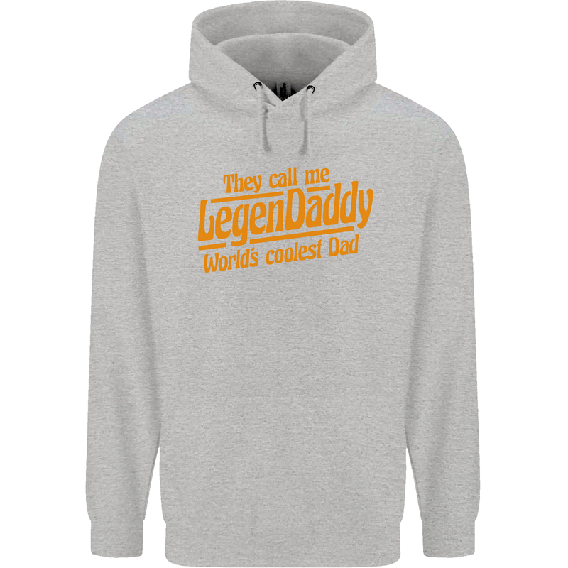 Legendaddy Funny Father's Day Daddy Mens 80% Cotton Hoodie Sports Grey