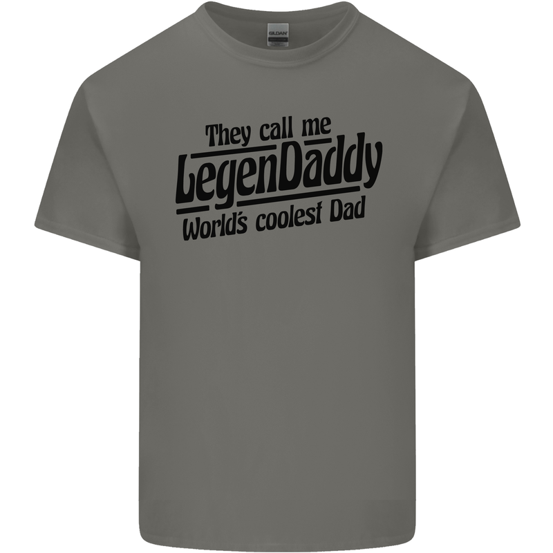 Legendaddy Funny Father's Day Daddy Mens Cotton T-Shirt Tee Top Charcoal