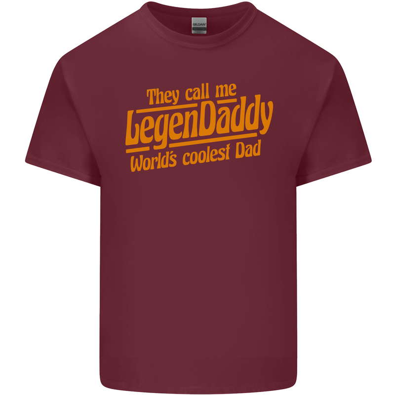 Legendaddy Funny Father's Day Daddy Mens Cotton T-Shirt Tee Top Maroon