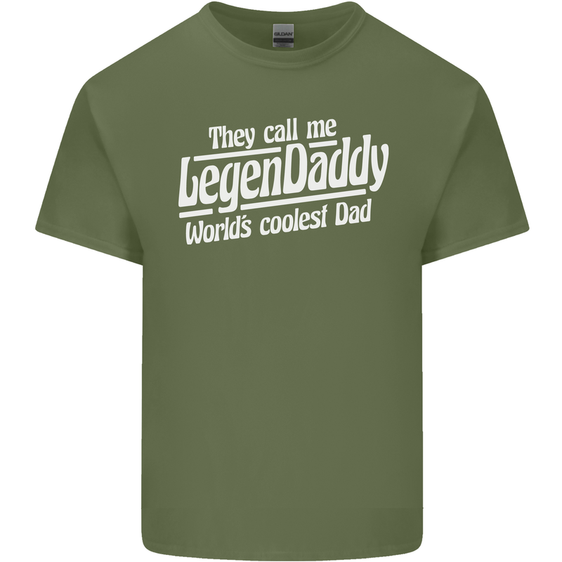 Legendaddy Funny Father's Day Daddy Mens Cotton T-Shirt Tee Top Military Green