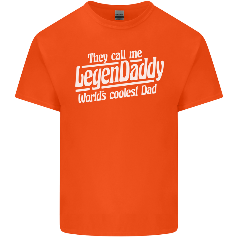 Legendaddy Funny Father's Day Daddy Mens Cotton T-Shirt Tee Top Orange