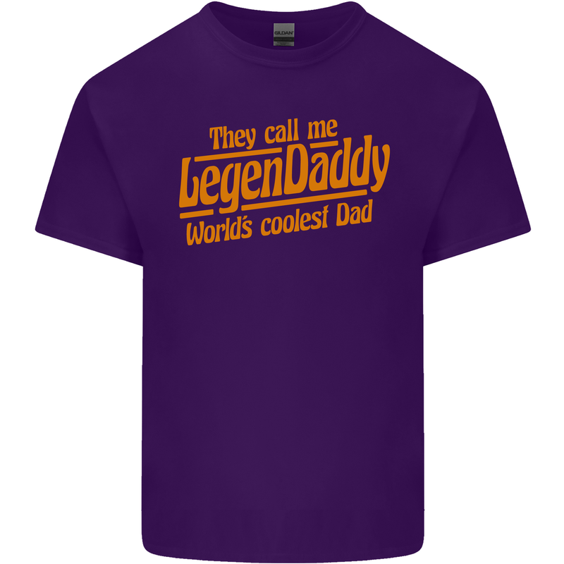 Legendaddy Funny Father's Day Daddy Mens Cotton T-Shirt Tee Top Purple