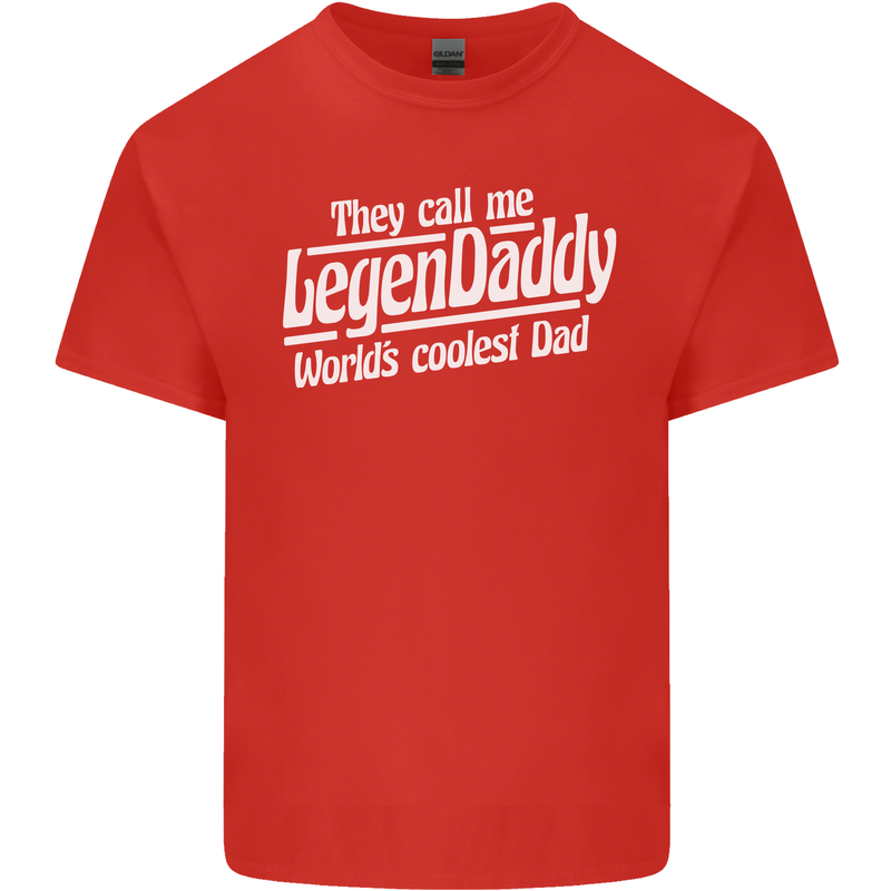 Legendaddy Funny Father's Day Daddy Mens Cotton T-Shirt Tee Top Red