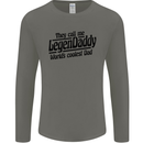 Legendaddy Funny Father's Day Daddy Mens Long Sleeve T-Shirt Charcoal