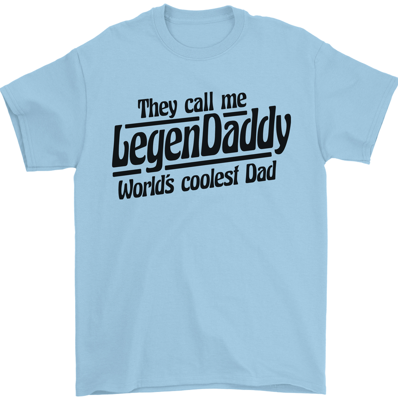 Legendaddy Funny Father's Day Daddy Mens T-Shirt Cotton Gildan Light Blue