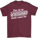 Legendaddy Funny Father's Day Daddy Mens T-Shirt Cotton Gildan Maroon