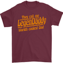 Legendaddy Funny Father's Day Daddy Mens T-Shirt Cotton Gildan Maroon