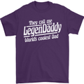 Legendaddy Funny Father's Day Daddy Mens T-Shirt Cotton Gildan Purple