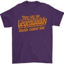 Legendaddy Funny Father's Day Daddy Mens T-Shirt Cotton Gildan Purple