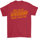 Legendaddy Funny Father's Day Daddy Mens T-Shirt Cotton Gildan Red