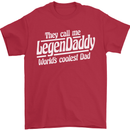 Legendaddy Funny Father's Day Daddy Mens T-Shirt Cotton Gildan Red