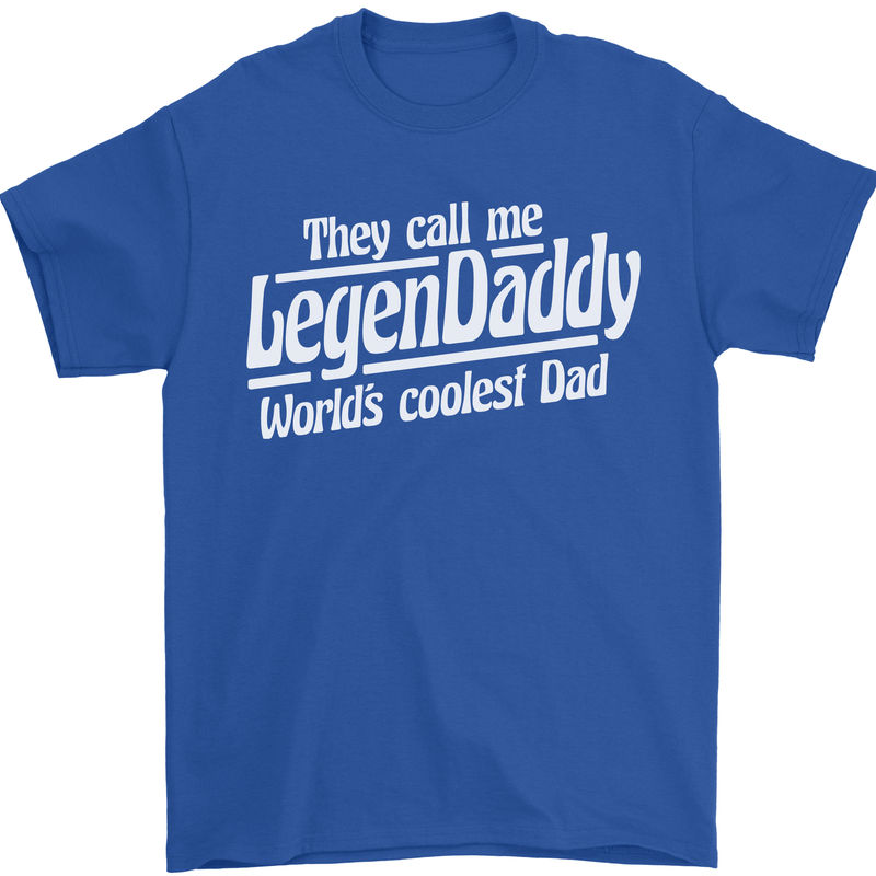 Legendaddy Funny Father's Day Daddy Mens T-Shirt Cotton Gildan Royal Blue