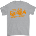 Legendaddy Funny Father's Day Daddy Mens T-Shirt Cotton Gildan Sports Grey