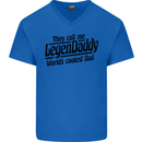 Legendaddy Funny Father's Day Daddy Mens V-Neck Cotton T-Shirt Royal Blue