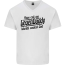 Legendaddy Funny Father's Day Daddy Mens V-Neck Cotton T-Shirt White