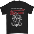 Legendary Bikers Skull Motorcycle Motorbike Mens T-Shirt Cotton Gildan Black