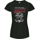 Legendary Bikers Skull Motorcycle Motorbike Womens Petite Cut T-Shirt Black